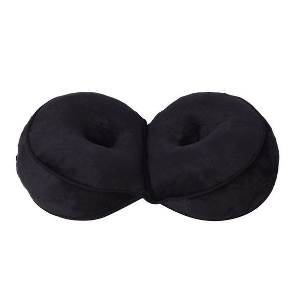 Memory Foam Seat Duo Cushion with Polyester Cover Black - Picture 2 of 9